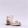 Wonders Zaida Platform Block Heel Sandal - Gold
